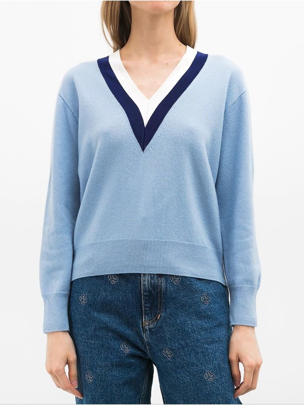 Sandro Wool And Cashmere Blend V-Neck Sweater